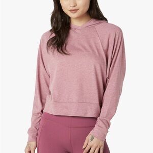 Beyond Yoga Never Been Hoodie Long-Sleeve Top Women’s XS Blush Pink Boyfriend